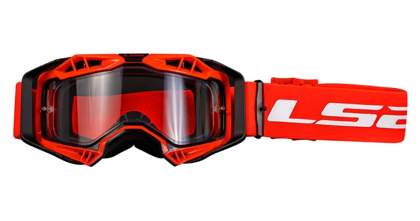 Óculos LS2 Aura MX Preto/Vermelho Cristal - Spinelli Motos Boutique